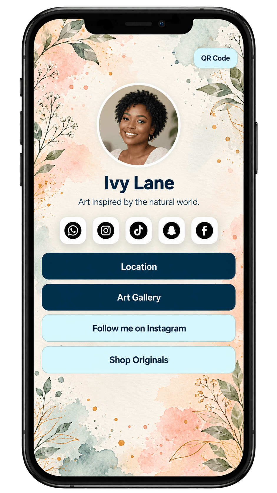 Watercolor Bloom theme preview